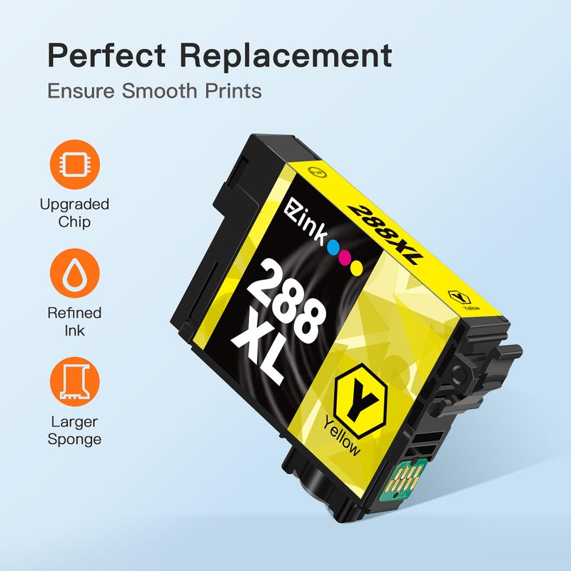 E-Z Ink Remanufactured Ink Cartridge Replacement for Epson 288XL 288 XL T288XL High Yield to use with Expression Home XP-330 XP-430 XP-446 XP-440 XP-340 (Upgraded Version, 4 Pack) - Image 2